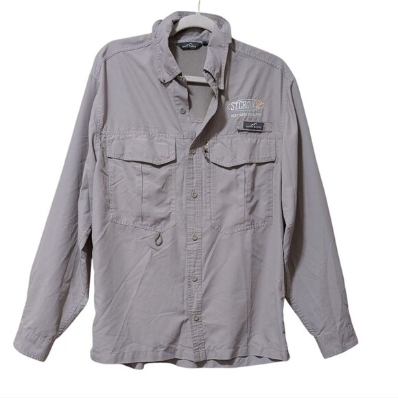 Eddie Bauer long sleeve fishing shirt men's size Medium Performance mesh outdoor - Picture 1 of 10